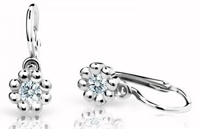 Cutie Diamonds - Kytičkové dětské náušnice z bílého zlata s brilianty DC2030-10-00-X-2