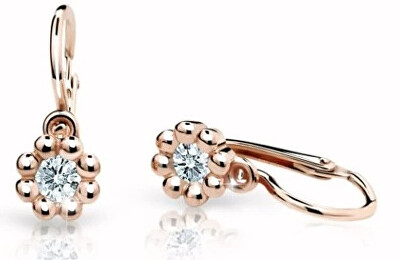 Cutie Diamonds - Kytičkové dětské náušnice z růžového zlata s brilianty DC2030-10-00-X-4