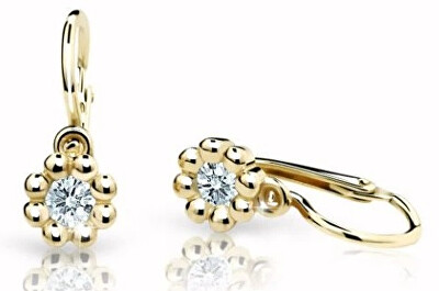 Cutie Diamonds - Kytičkové dětské náušnice ze žlutého zlata s brilianty DC2030-10-00-X-1