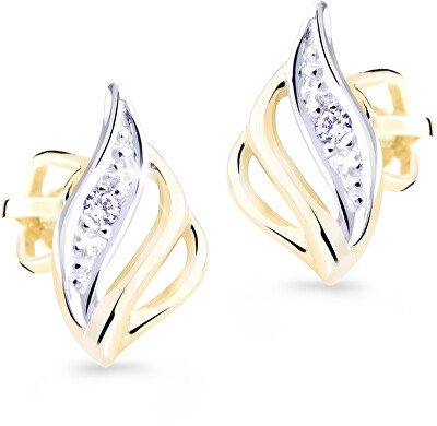 Cutie Diamonds - Luxusní bicolor náušnice ze zlata s brilianty DZ8024-R-30-00-X-R1