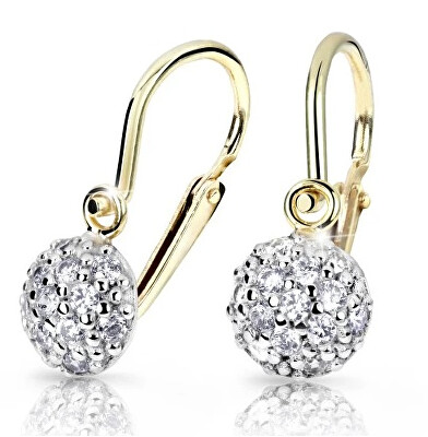 Cutie Diamonds - Luxusní dětské bicolor náušnice ze zlata s brilianty DC2747-10-00-X-1