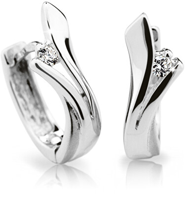 Cutie Diamonds - Luxusní kruhové náušnice z bílého zlata s brilianty DZ6434-1795-80-00-X-2