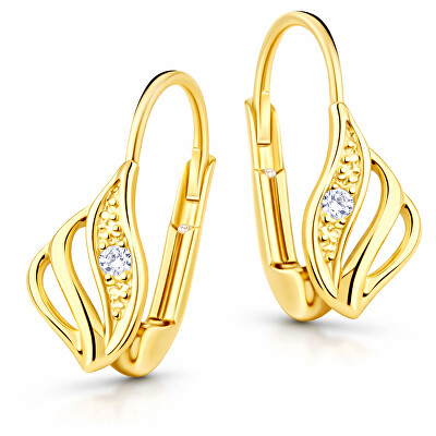 Cutie Diamonds - Luxusní náušnice ze žlutého zlata s brilianty DZ8024-L-55-00-X-L1