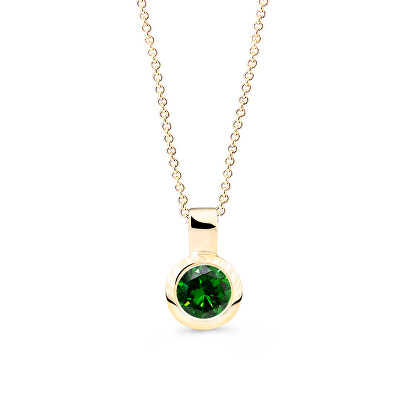 Cutie Diamonds - Minimalistický přívěsek ze žlutého zlata se smaragdem DZ8005-40-SM-X-1