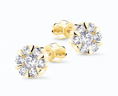 Cutie Diamonds - Nádherné náušnice ze žlutého zlata s diamanty DZ8039-30-00-X-1