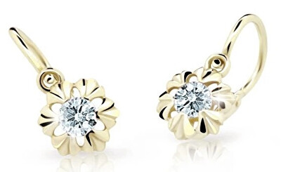 Cutie Diamonds - Něžné zlaté náušnice pro děti s brilianty DC2213-10-00-X-1