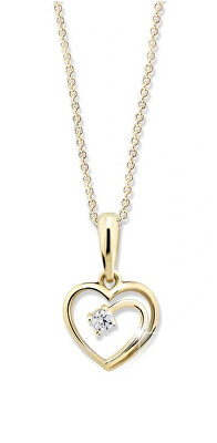 Cutie Diamonds - Něžný přívěsek ze žlutého zlata s diamantem DZ6300-1602-40-00-X-L1