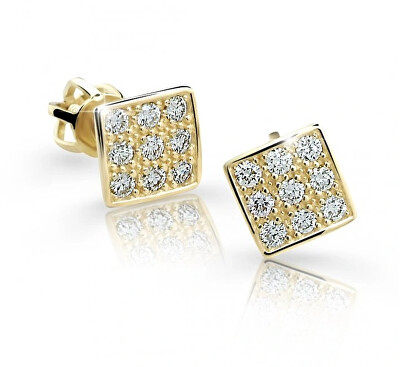 Cutie Diamonds - Půvabné náušnice ze žlutého zlata s diamanty DZ6420-2096-30-00-X-1