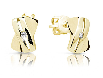 Cutie Diamonds - Půvabné náušnice ze žlutého zlata s diamanty DZ6482-1628-30-00-X-1