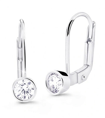 Cutie Diamonds - Půvabné visací náušnice z bílého zlata s brilianty DZ8017-55-10-X-2