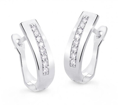 Cutie Diamonds - Půvabné visací náušnice z bílého zlata s brilianty DZ8018-80-00-X-2