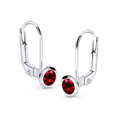 Cutie Diamonds - Půvabné visací náušnice z bílého zlata s rubíny DZ8003-55-RU-X-2