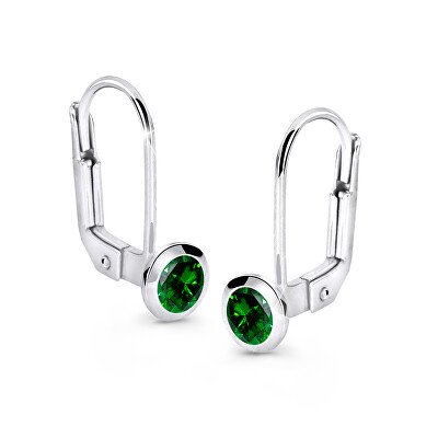 Cutie Diamonds - Půvabné visací náušnice z bílého zlata se smaragdy DZ8003-55-SM-X-2