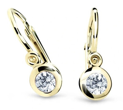 Cutie Diamonds - Dětské náušnice ze žlutého zlata s brilianty DC1537-10-00-X-1