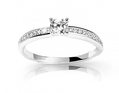 Cutie Diamonds - Půvabný prsten z bílého zlata s diamanty DZ6713-2523-10-X-2