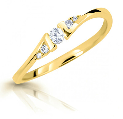 Cutie Diamonds - Půvabný prsten ze žlutého zlata s brilianty DZ6720-3054-00-X-1