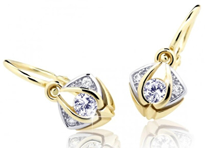 Cutie Diamonds - Slušivé dětské bicolor náušnice ze zlata s brilianty DC2217-10-00-X-1