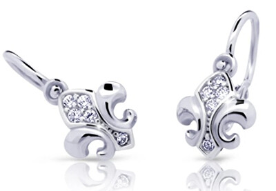 Cutie Diamonds - Slušivé dětské náušnice z bílého zlata s diamanty C2219-10-10-X-2-D