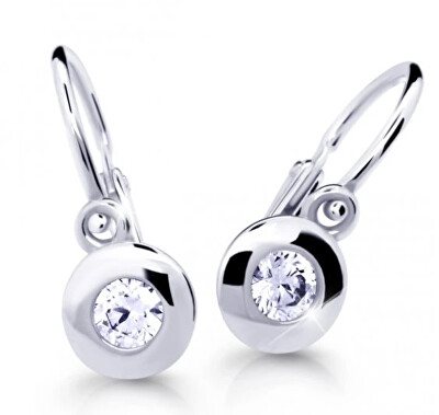 Cutie Diamonds - Slušivé dětské náušnice z bílého zlata s brilianty C2589-10-10-X-2-D