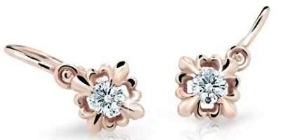 Cutie Diamonds - Slušivé dětské náušnice z růžového zlata s brilianty DC2212-10-00-X-4