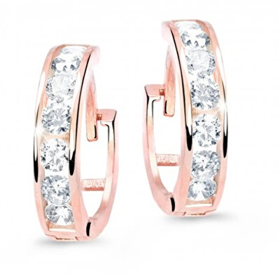 Cutie Diamonds - Slušivé dětské náušnice z růžového zlata s brilianty DC3345-10-00-X-4