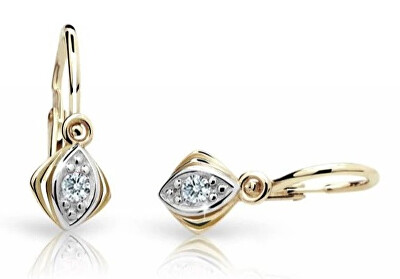Cutie Diamonds - Dětské bicolor náušnice ze zlata s brilianty DC1897-10-00-X-1
