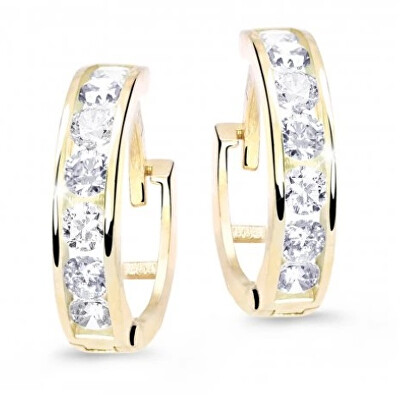 Cutie Diamonds - Slušivé dětské náušnice ze žlutého zlata s brilianty DC3345-10-00-X-1