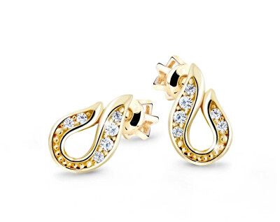 Cutie Diamonds - Slušivé náušnice ze žlutého zlata s diamanty DZ3062-30-00-X-1