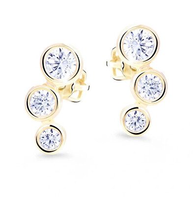 Cutie Diamonds - Slušivé náušnice ze žlutého zlata s diamanty DZ8030-30-00-X-1