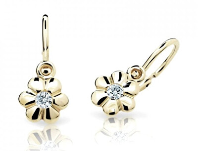 Cutie Diamonds - Dětské náušnice ze žlutého zlata s brilianty DC1736-10-00-X-1