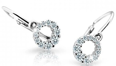 Cutie Diamonds - Třpytivé dětské náušnice z bílého zlata s brilianty DC2154-10-00-X-2