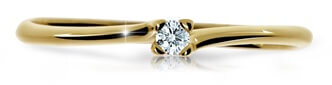 Cutie Diamonds - Třpytivý prsten ze žlutého zlata s briliantem DZ6733-2948-00-X-1