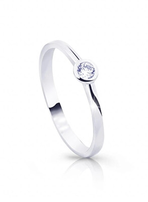 Cutie Diamonds - Zásnubní prsten z bílého zlata s diamantem DZ8006-10-X-2