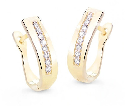 Cutie Diamonds - Půvabné visací náušnice ze žlutého zlata s brilianty DZ8018-80-00-X-1