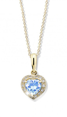 Cutie Jewellery - Blyštivý přívěsek ze žlutého zlata se zirkony Z6308-1810-40-70-X-1