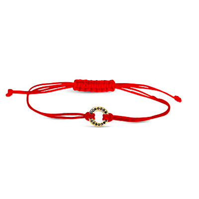 Cutie Jewellery - Červený kabala náramek se zlatou ozdobou Z3061-60-BL-X-1 red