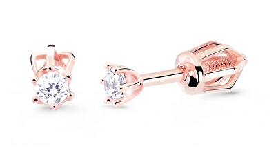 Cutie Jewellery - Decentní náušnice z růžového zlata Z8020-30-10-X-4