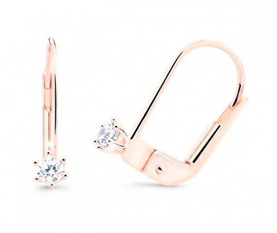 Cutie Jewellery - Decentní náušnice z růžového zlata Z8020-55-10-X-4