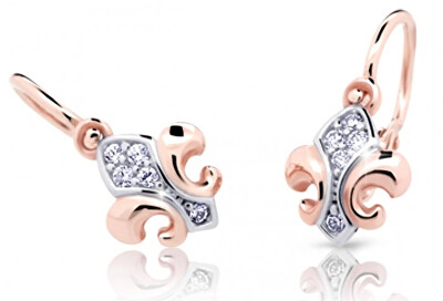 Cutie Jewellery - Dětské bicolor náušnice z růžového zlata C2219-10-10-X-4