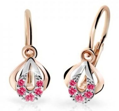 Cutie Jewellery - Dětské bicolor náušnice z růžového zlata C2270-10-X-4