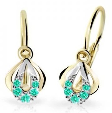 Cutie Jewellery - Dětské bicolor náušnice ze žlutého zlata C2270-10-X-1