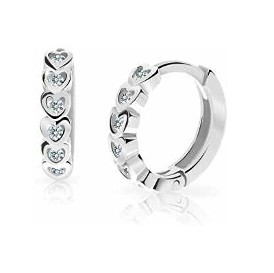 Cutie Jewellery - Dětské kruhové náušnice z bílého zlata C3339-80-X-2