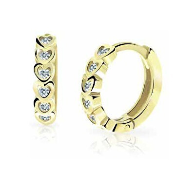 Cutie Jewellery - Dětské kruhové náušnice ze žlutého zlata C3339-80-X-1