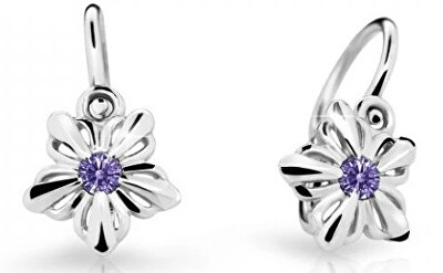 Cutie Jewellery - Dětské kytičkové náušnice z bílého zlata C2238-10-X-2
