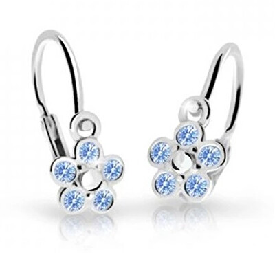 Cutie Jewellery - Dětské kytičkové náušnice z bílého zlata C2744-10-X-2