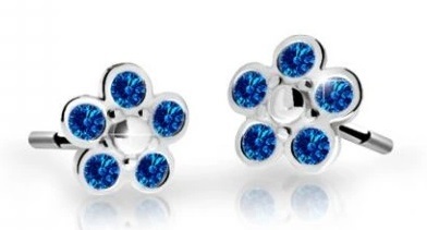 Cutie Jewellery - Dětské kytičkové náušnice z bílého zlata C2744-30-X-2