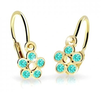Cutie Jewellery - Dětské kytičkové náušnice ze žlutého zlata C2744-10-X-1