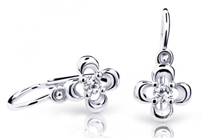 Cutie Jewellery - Dětské náušnice z bílého zlata C2013-10-X-2