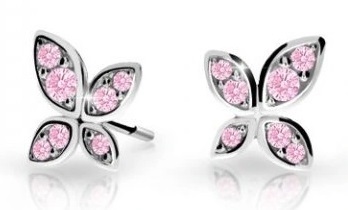 Cutie Jewellery - Dětské náušnice z bílého zlata Motýlci C2259-30-X-2