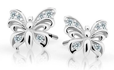Cutie Jewellery - Dětské náušnice z bílého zlata Motýlek C2226-30-10-X-2